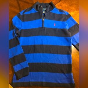 Ralph Lauren Polo boys quarter zipped striped sweater vintage